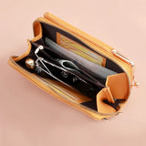 Small PU Leather Crossbody Bag for Women Yellow Mini Shoulder Messenger