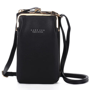 Yellow Mini Crossbody Bag Women PU Leather Shoulder Messenger