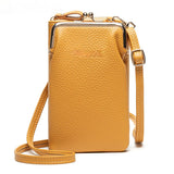 Small Crossbody Bag Mini PU Leather Shoulder Messenger Yellow