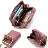 Yellow PU Leather Crossbody Bag Women Shoulder Messenger Phone Bolsa