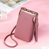 Yellow PU Leather Crossbody Bag Women Shoulder Messenger Phone Bolsa