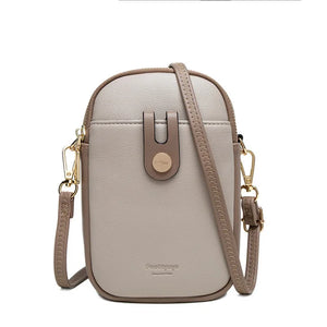 Yellow Mini Crossbody Bag Small PU Leather Messenger Shoulder