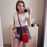 Mini PU Leather Crossbody Bag Women Girls Shoulder Messenger Bag