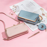 Women's Mini PU Leather Crossbody Bag Yellow Shoulder Messenger Phone Purse