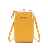 Small Crossbody Bag Mini PU Leather Shoulder Messenger Bag Yellow