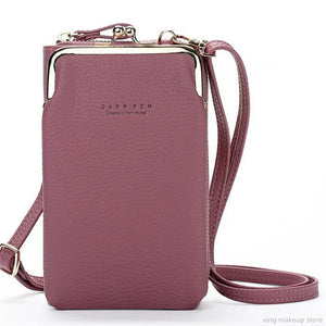 Women PU Leather Small Crossbody Bag Yellow Zipper Flap