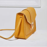 Women's Mini PU Leather Crossbody Bag Yellow Messenger Shoulder Purse