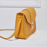 Women's Mini Crossbody Bag Yellow PU Leather Shoulder Messenger