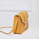 Mini PU Leather Crossbody Bag for Women Yellow
