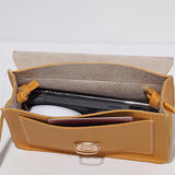 Mini PU Leather Crossbody Bag for Women Yellow