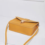 Mini PU Leather Crossbody Bag for Women Yellow