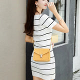 Women's Mini Crossbody Bag PU Leather Yellow