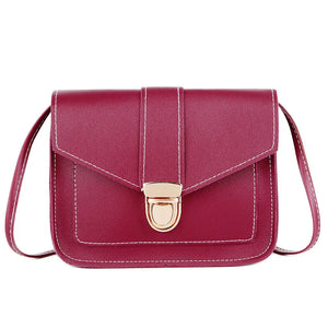 Yellow Mini PU Leather Crossbody Bag for Women