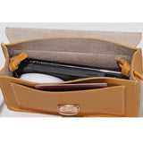 Mini PU Leather Crossbody Bag for Women Yellow Messenger Bag