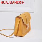 Women's Mini Yellow Crossbody Bag PU Leather Shoulder Messenger