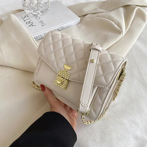 Women's Small Crossbody Bag Pu Leather Shoulder Messenger Chain Purse