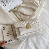 Women's Small Crossbody Bag Pu Leather Shoulder Messenger Chain Purse