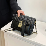 Women's Small Crossbody Bag Pu Leather Shoulder Messenger Chain Purse
