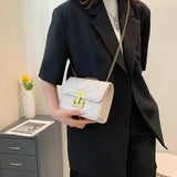 Women's Small Crossbody Bag PU Leather Chains Shoulder Messenger