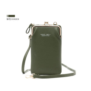 Small Crossbody Phone Bags Women Mini Matte Leather Shoulder Messenger Bag
