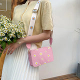 Small Daisy Female Bags Wide Nylon Shoulder Strap Messenger Bag