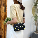 Small Daisy Female Bags Wide Nylon Shoulder Strap Messenger Bag