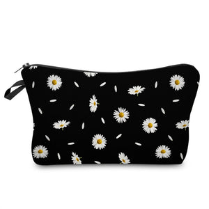 Daisy Printed Women Bag Organizer Cosmetic Makeup Bag for Trip