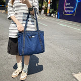 Denim Handbag Women Bag Ladies Big Purses Tote Shoulder Crossbody Messenger Bag