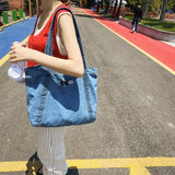 Denim Handbag Women Bag Ladies Big Purses Tote Shoulder Crossbody Messenger Bag
