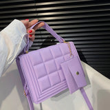 Women's Small Flap Shoulder Bag Candy PU Leather Totes Crossbody Handbag