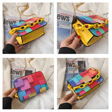 Flap Shoulder Bag Women Chains Crossbody PU Leather Handbag Clutch