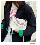 Plaid Ladies Shoulder Messenger Bag Chain Women Handbag
