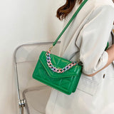 Plaid Ladies Shoulder Messenger Bag Chain Women Handbag