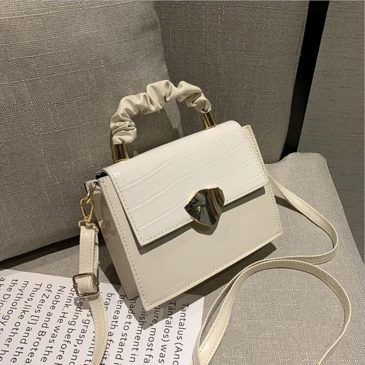 Stone Pattern Crossbody Bag Women Flap Shoulder Handbag PU Leather