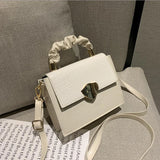 Stone Pattern Crossbody Bag Women Flap Shoulder Handbag PU Leather