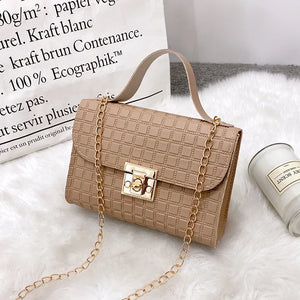 Simple Women Crossbody Clutch Bag PU Shoulder Handbag