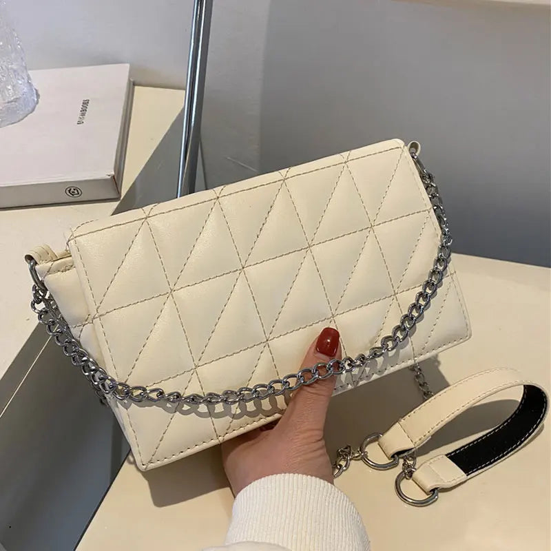 Women's PU Leather Shoulder Bag Chain Crossbody Purse