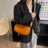 Small Messenger Bag for Women Retro Solid PU Leather Shoulder Crossbody Bags