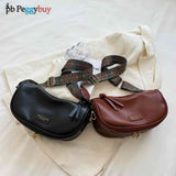 Small Messenger Bag for Women Retro Solid PU Leather Shoulder Crossbody Bags