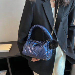 Small Quilted Shoulder Bag Women Crossbody Purse Winter Handbag