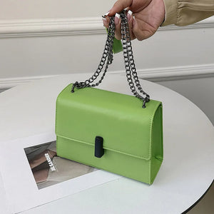 Small PU Leather Flap Shoulder Bags Chain Crossbody Hit Female Purses Handbags