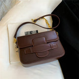 PU Leather Shoulder Side Bags for Women Chains Handbags Female Crossbody Bag