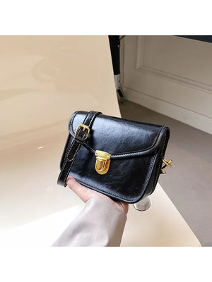 Retro Crossbody Bag for Women Winter Solid Messenger Bag