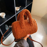 Plush Winter Handbag Shoulder Bag Lamb Fluffy Crossbody Ladies Purse