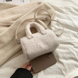 Plush Winter Handbag Shoulder Bag Lamb Fluffy Crossbody Ladies Purse