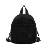 Corduroy Backpack Mini Rucksack Double Shoulder Bag for Travel