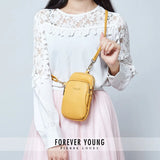Women's Small Shoulder Bag with Cell Phone Pocket Crossbody Mini Messenger Purse