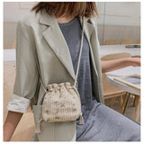 Straw Woven Flower Embroidery Crossbody Handbag