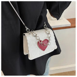Small Square Bag Retro Mini Handbag PU Leather Shoulder Messenger Female Bag