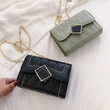 Small Square Bag Ladies Shoulder Messenger Bag PU Leather Handbag